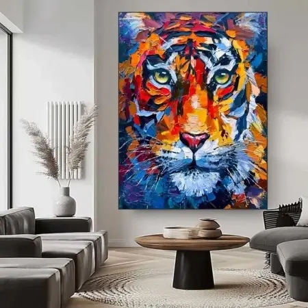 Tigar., uramljena slika 40x50cm , 50x70cm i 60x80cm - Img 2