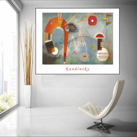 W. Kandinsky, Rond et Pointu, uramljena slika 40x50cm i 56x71cm - Img 2