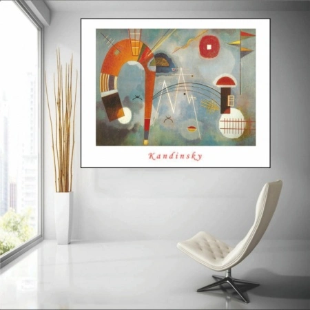 W. Kandinsky, Rond et Pointu, uramljena slika 40x50cm i 56x71cm - Img 2