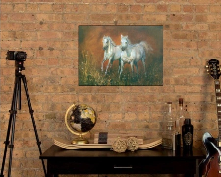White horses, uramljena slika 50x70cm - Img 2