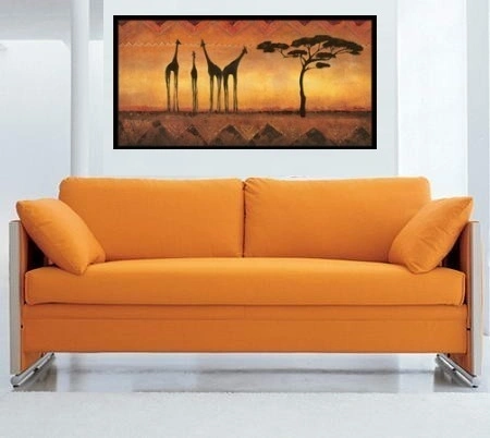 Les Giraffes de Namibie, framed picture - Img 2