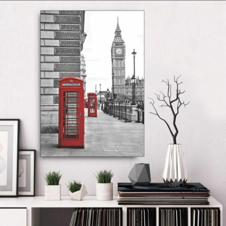 London, uramljena slika 50 x 70 cm - Img 2
