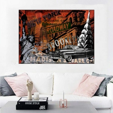 New York City uramljena slika 50x70cm - Img 2