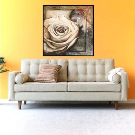 Rose of love 2, uramljena slika 70x70cm - Img 2