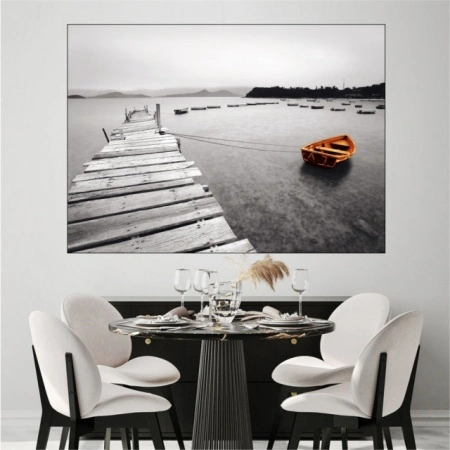 Silver pier, uramljena slika 60x80cm - Img 2