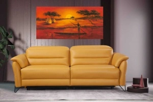 African sunset 1, uramljena slika 50 x 100 cm - Img 2