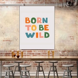 Born to be wild, uramljena slika 40x50cm , 50x70cm i 60x80cm - Img 2
