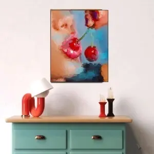 Cherry, uramljena slika 40x50cm , 50x70cm i 60x80cm - Img 2