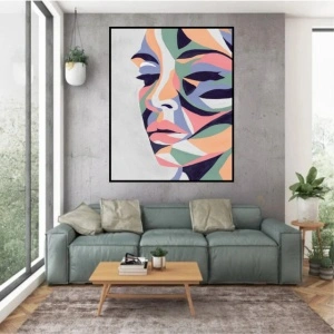 Colorful face masked, uramljena slika 40x50cm i 50x70cm - Img 2
