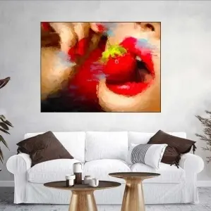 Jagoda, uramljena slika 40x50cm , 50x70cm i 60x80cm - Img 2