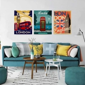 Old posters London , tri uramljene slike 30x40cm svaka - Img 2