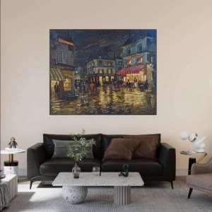 Old street in Paris, uramljena slika 40x50cm ,50x70cm i 60x90cm - Img 2