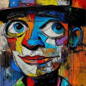 Sarlo, uramljena slika 50x50cm - Img 1