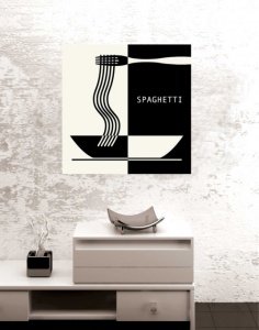 Spaghetti, uramljena slika dimenzije 70x70cm - Img 2
