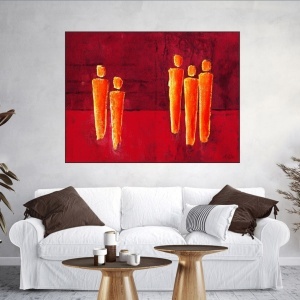 Team in red, uramljena slika 60x80cm - Img 2