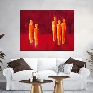 Team in red, uramljena slika 60x80cm - Img 2