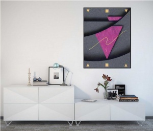 Triangle 2, uramljena slika 56x71cm - Img 2