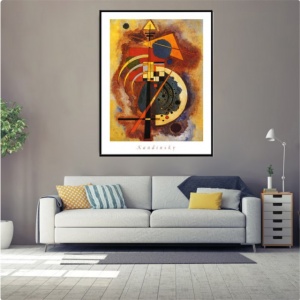 W. Kandinsky, Hommage to Grohmann,uramljena slika 40x50cm i 56x71cm - Img 2