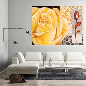 Yellow rose garden, uramljena slika 60x80cm - Img 2