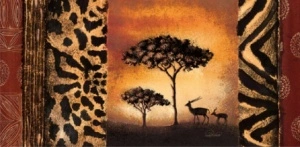 Antelope collage, framed picture
