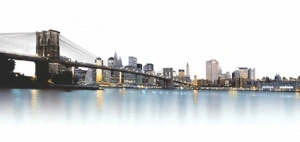 Brooklin Bridge, framed picture
