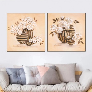 Buket, komplet od dve uramljene slike 50x50cm - Img 2