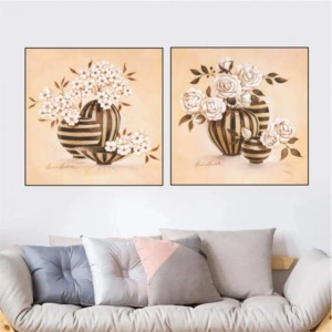 Buket, komplet od dve uramljene slike 50x50cm - Img 2