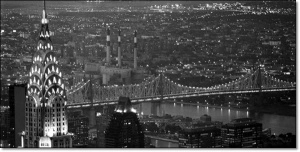 Chrysler Building and Queensboro Bridge, framed picture