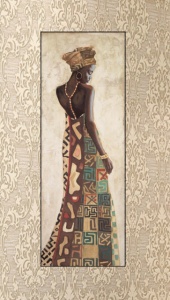 Chuki, uramljena slika dimenzije 35x100 cm