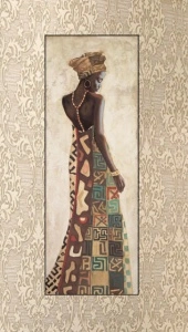 Chuki, uramljena slika dimenzije 35x100 cm