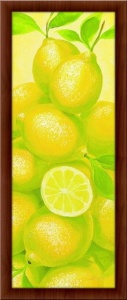 Jabuka, Limun, Pomorandža, uramljene slike, triptih 15x35 cm svaka - Img 3