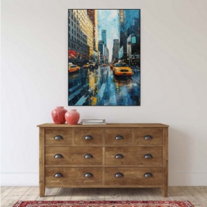 Manhattan NY, uramljena slika 40x50cm i 50x70cm - Img 2