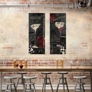 Martini, Cosmopolitan, komplet 2 uramljene slike 30x70cm svaka - Img 2