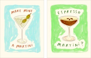 Martini, dve uramljene slike dimenzije 30x40cm i 40x50cm svaka