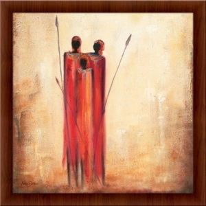 Native family, framed picture
