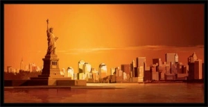 New York City, Liberty, framed picture