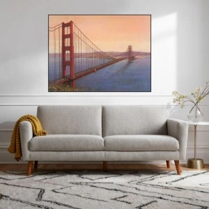 NY Brooklyn bridge , uramljena slika 60x80cm - Img 2