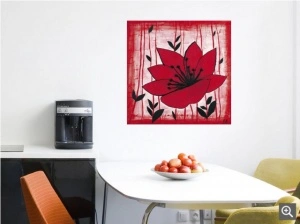 Red flower, uramljena slika 50x50cm - Img 2