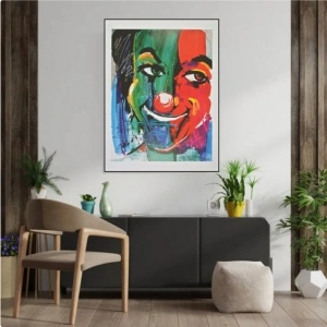 Rolf Knie- Face of the Clown, uramljena slika 60x80cm - Img 2
