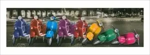 Sarene Vespe,, uramljena slika 35x100cm