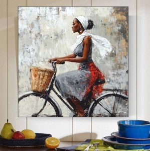 Sinah, uramljena slika 50x50cm - Img 2
