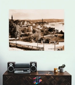 stari Beograd, most kralja aleksandra 1931., uramljena slika 30x40cm i 40x50cm - Img 2