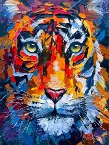 Tigar., uramljena slika 40x50cm , 50x70cm i 60x80cm