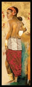 Zahina, uramljena slika 30 x 70 cm
