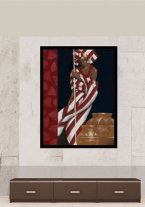 Beauty with lance, framed picture - Img 2