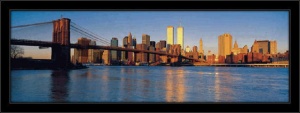 Brooklin Bridge in the morning, framed picture