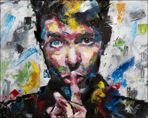 D. Bowie pop art, uramljena slika 40x50cm