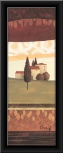 Kuća na selu, uramljena slika 30 x 70 cm - Img 2