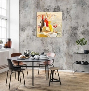 La Fete, uramljena slika 50x50cm - Img 2
