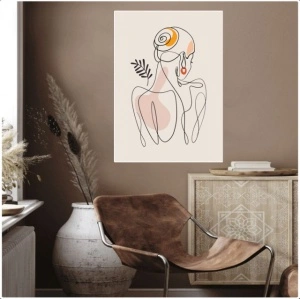Line girl, uramljena slika 40x50cm - Img 2